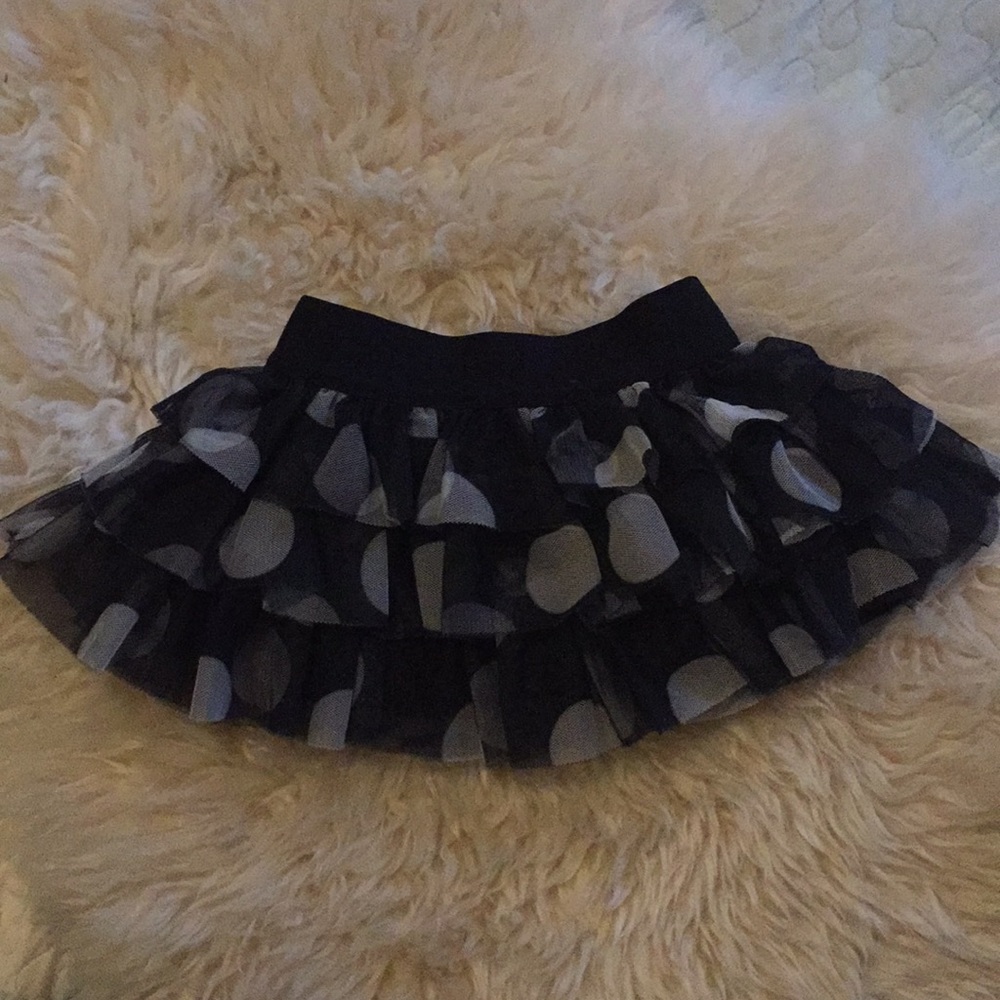 Black and silver polka dot tutu
